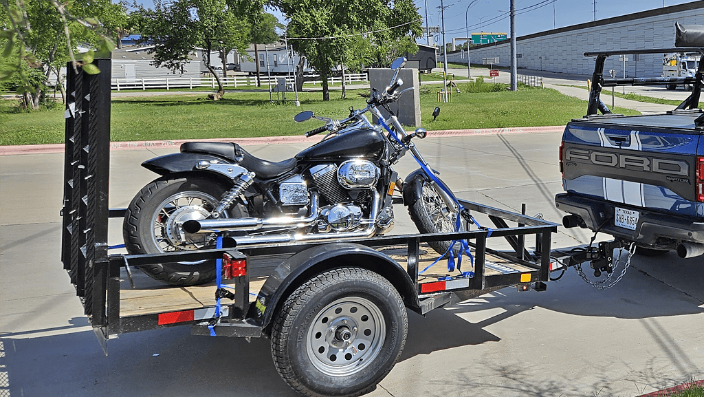 Single Axle Utility Trailer 8x5 Motorcycle ready