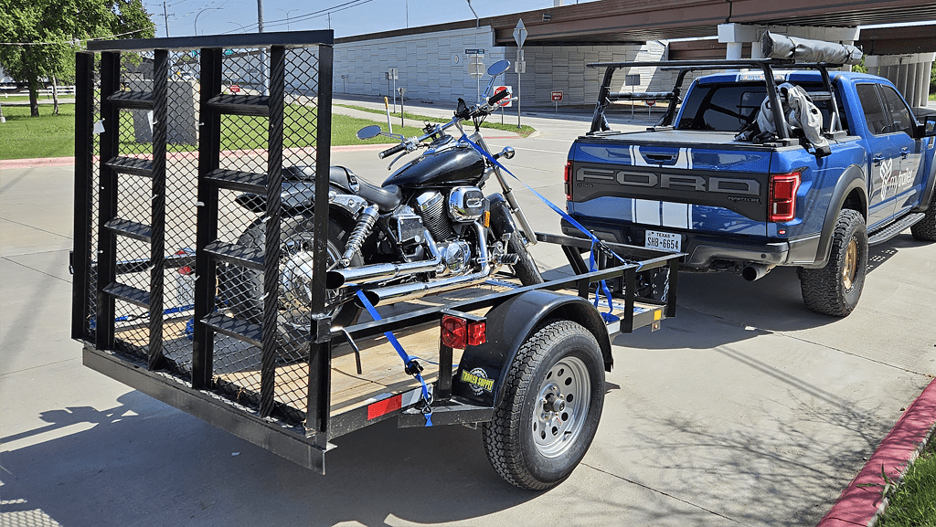 Single Axle Utility Trailer 8x5 Motorcycle ready