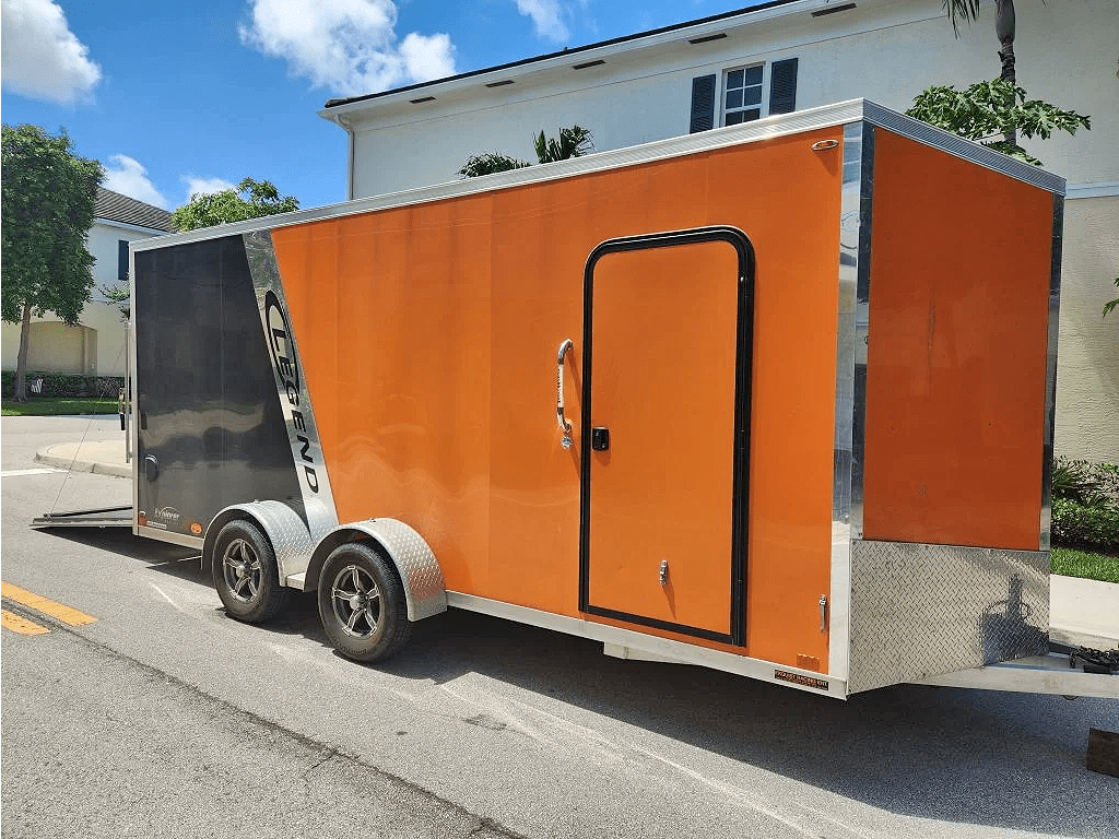 20 ft Aluminum V Nose Motorcycle trailer