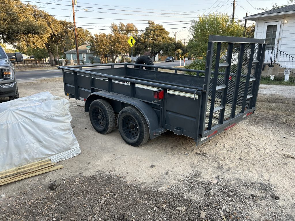 12’ high wall utility trailer